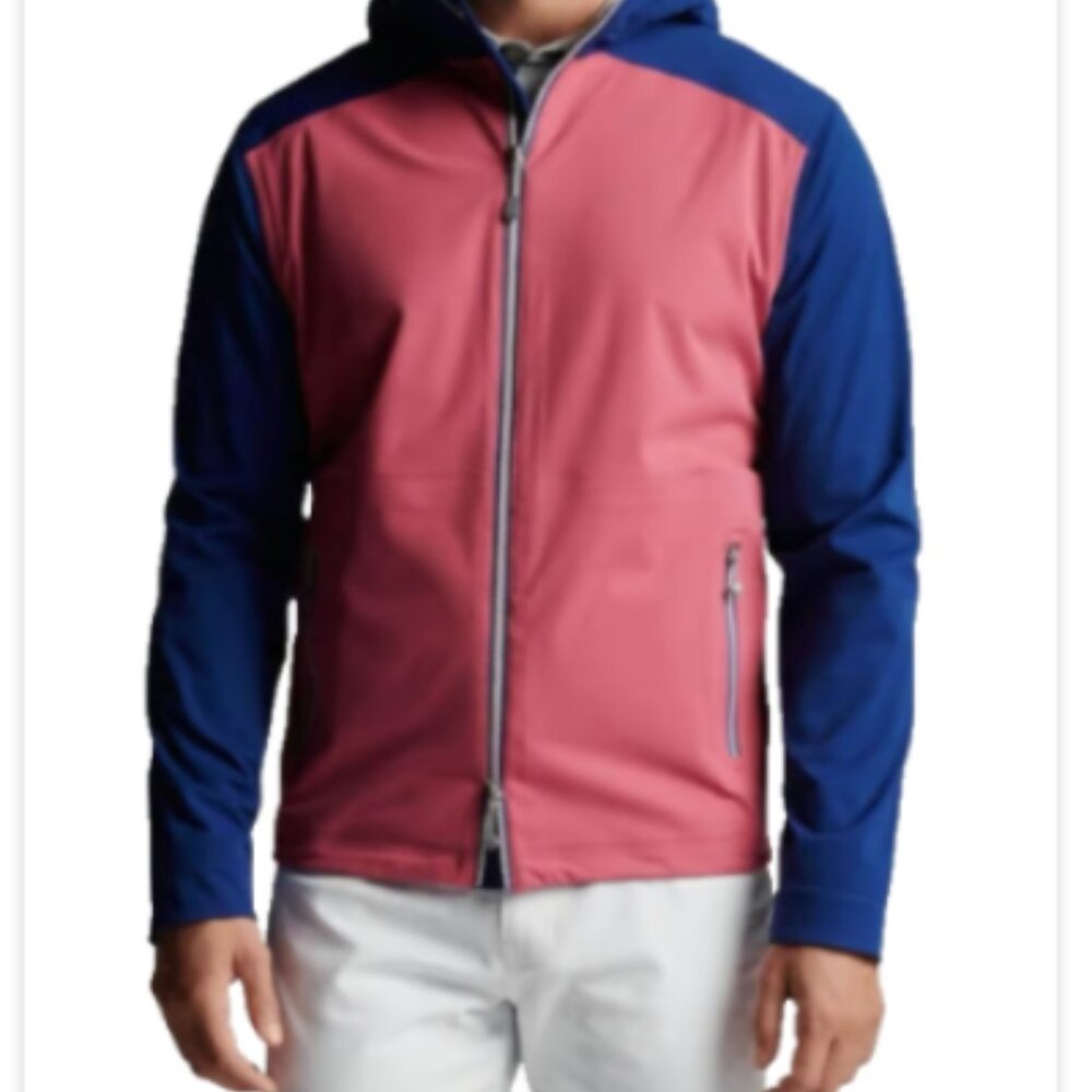 Peter Millar Hyperlight 3L Link Hoodie Waterproof Full Zip Jacket XL